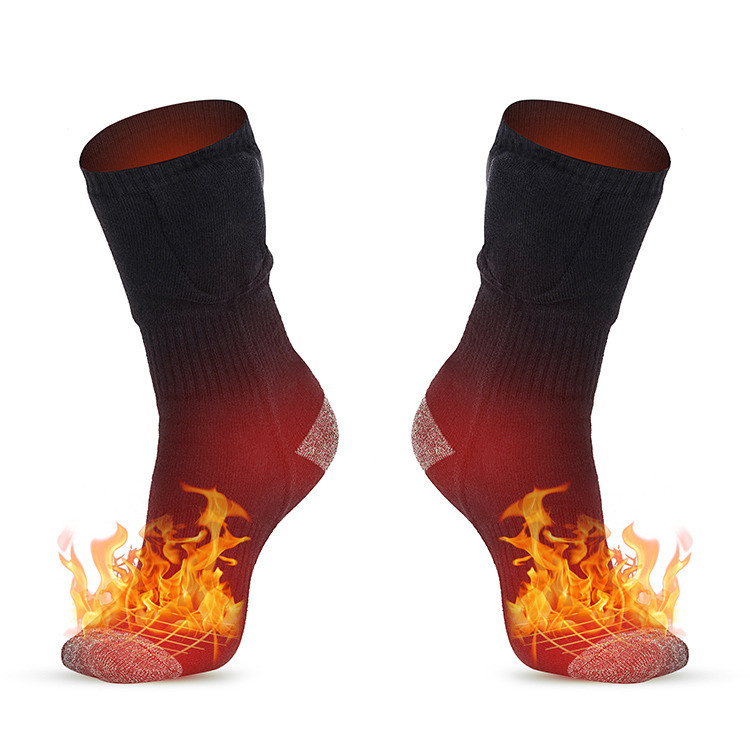Battery Powered Electric Heating Socks , ODM Rechargeable Heated Socks 21-28cm length