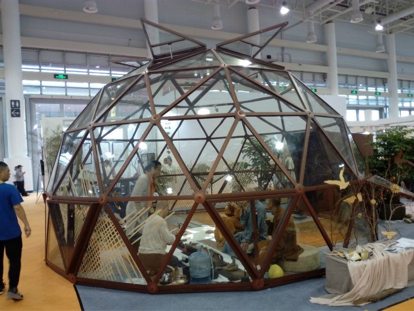 Outdoor Matel Frame Spherical Tents With Fiberglass Cover Diameter 30m - 60m