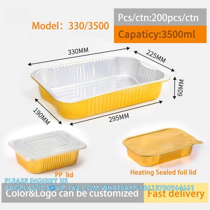 1050ml/220mm Length, Sturdy Aluminum Foil Pans With Lids For Cooking, Baking, Reheating, Freezer, Oven, Recyclable