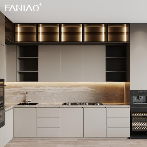 Modern Modular Designs White Shaker Kitchen Storage Furniture White Melamine
