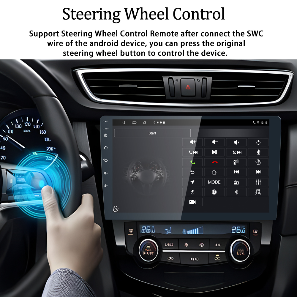 10 Inch Touch Screen Universal Car Radio with Multi Language and 2 Din Build-in Design