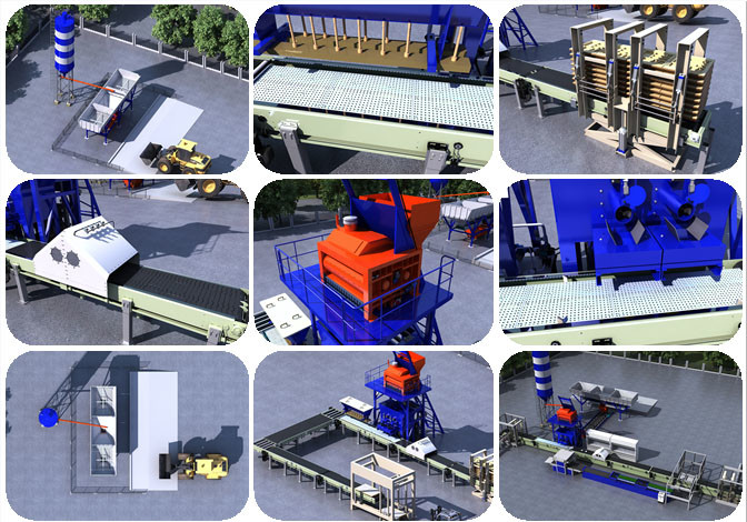 Fully Automatic Artificial Stone Machinery Concrete Floor Tile Making Machine