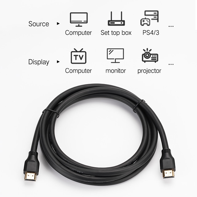 Gold Plated Connector Support A Type 60Hz Ethernet Male To Male 8K HDMI Cable