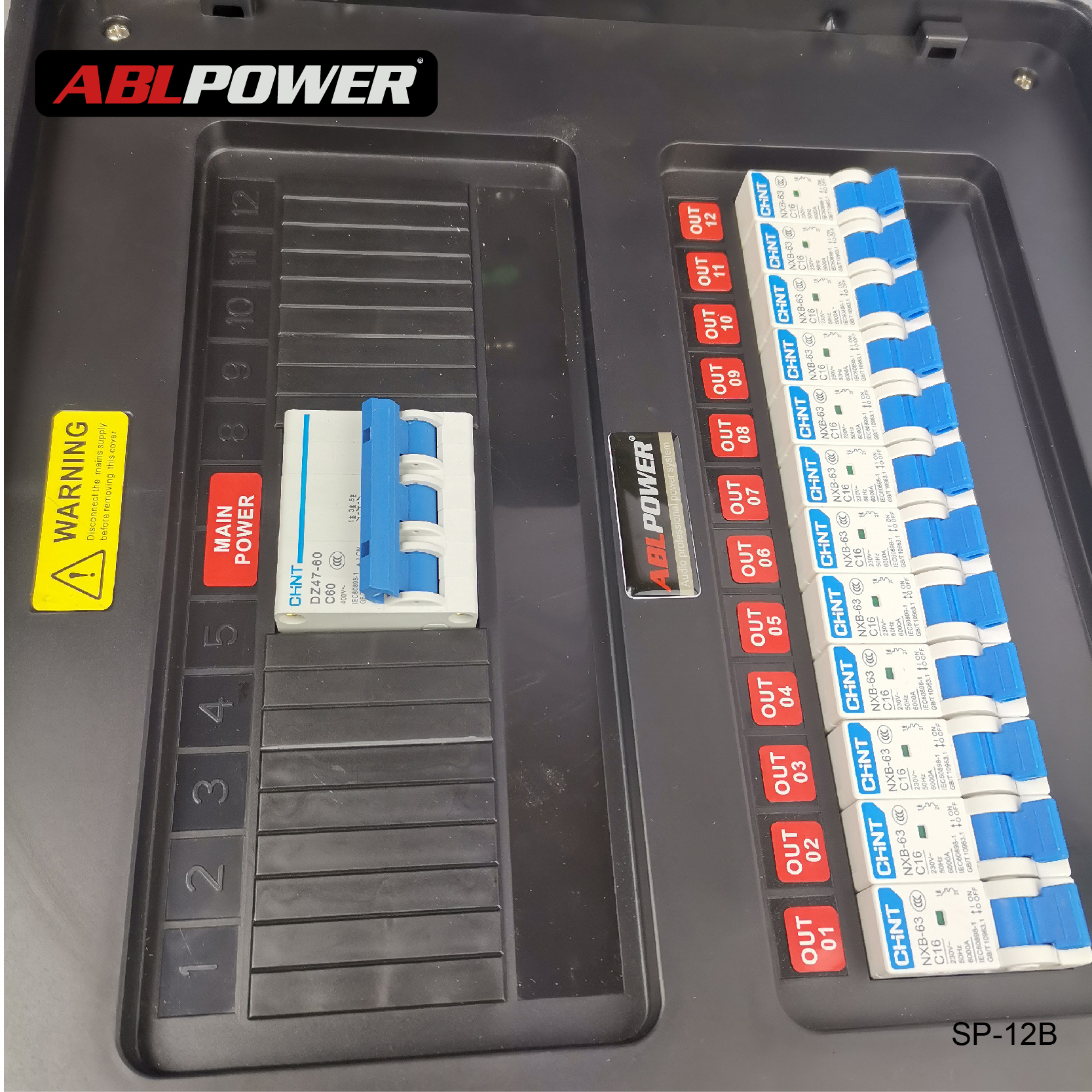 Waterproof DZ47 12 Channels Outdoor Power Box Weatherproof