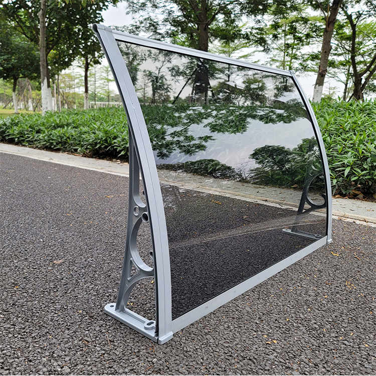 Transparent Polycarbonate Window Door Awning , Clear Polycarbonate Roof Canopy