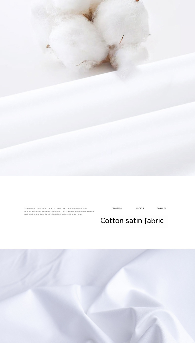 80 Fabric Count Cotton Hotel Bed Sheet Set for Customized Bedsheets in White Color