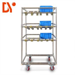 Exhibition Pipe FIFO Storage Racks DY229 With Foldable And Movable Function