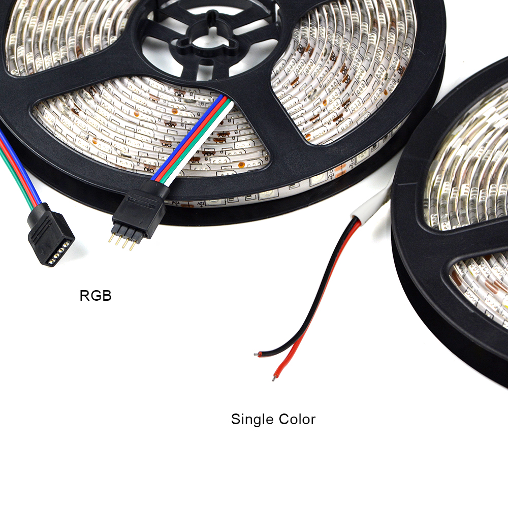 12w 12v 24v 10mm 60 Leds Rgb 5050 Smd Flexible Led Strip Light with and Multi Colors