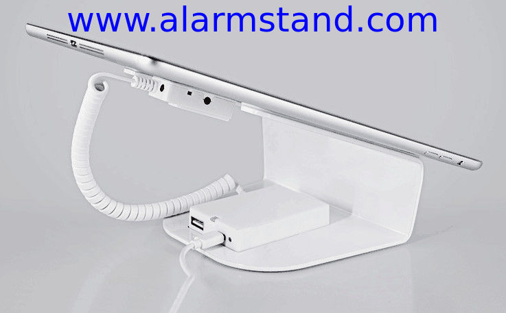 COMER anti-theft cable locking Security safe display tablet stand with alarm sensor and charging cord