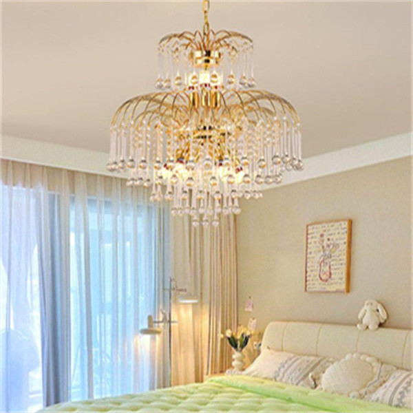 Modern Golden Elegant Luxury Design Fashion Interior Crystal Chandelier