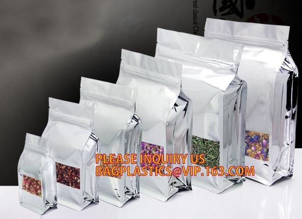 Biodegradable Foil Square Bottom Gusseted Bag, Flat Bottom Gusset Coffee Bag with Degassing Valve,gusset packaging bag f