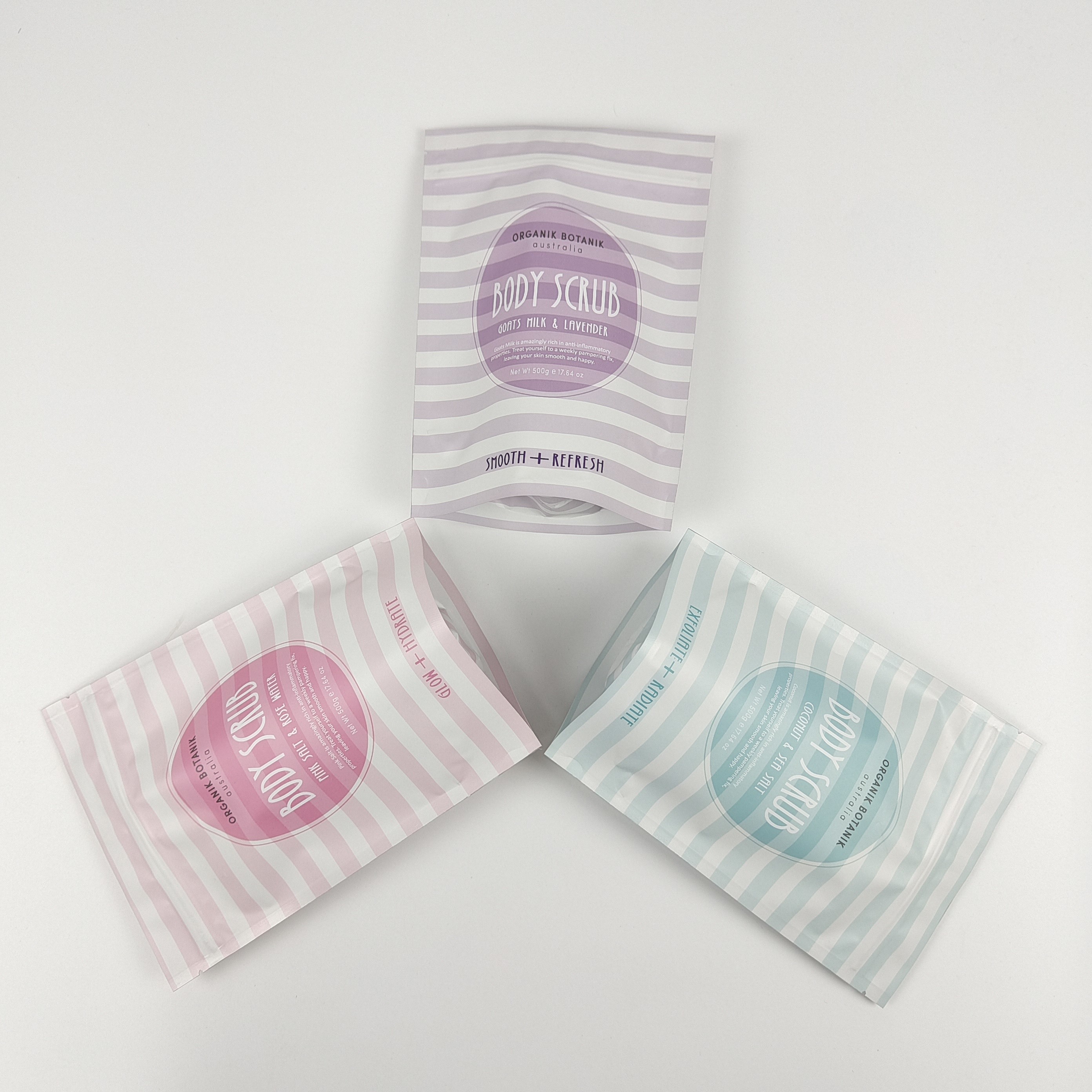 Custom Logo Printed Smell Proof Food Mylar Moisture Proof Matte Aluminum Foil Stand Up Pouch Body Scrub Packaging Bag