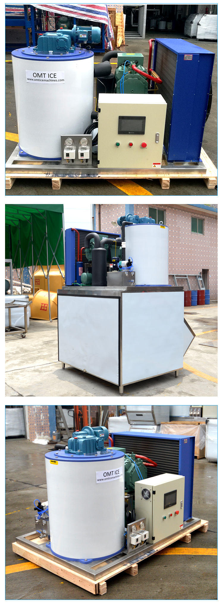 Directly Supplies 2t Flake Ice Maker Machine for Morocco Food Beverage Shops