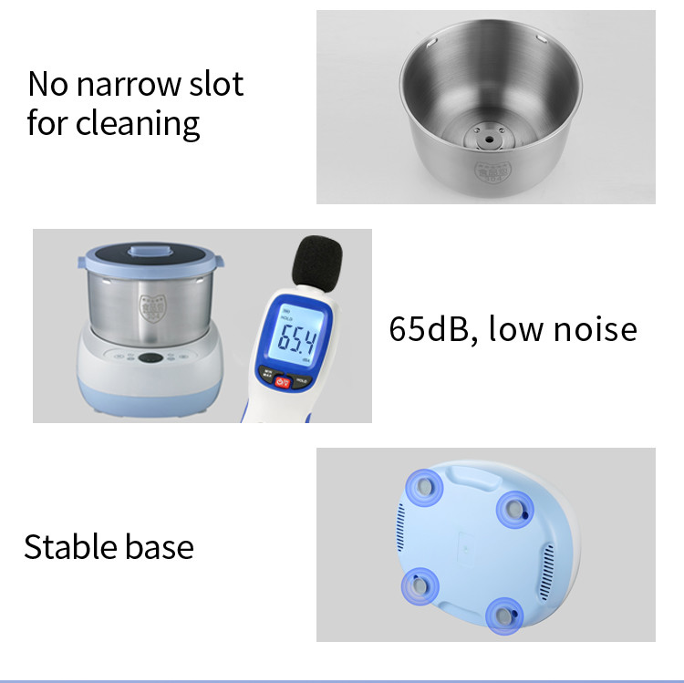Mini Automatic 220v Bread Dough Making Machine Electric Plastic Stainless Steel