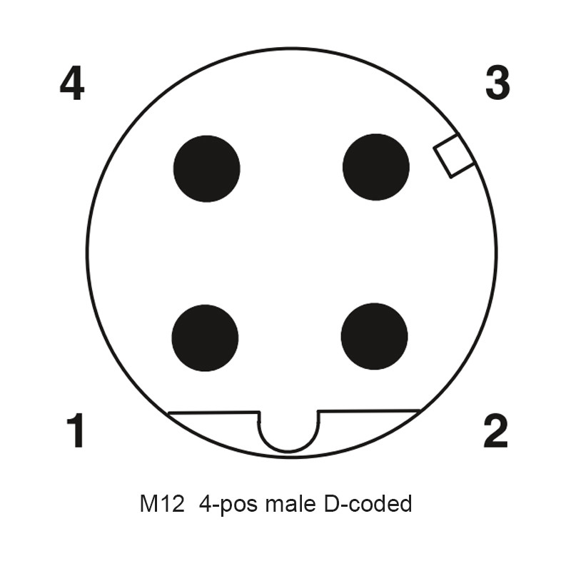 Customized Waterproof A Code Color 4 Pin Male Female M12 To RJ45 Adapter Ethernet For Connector