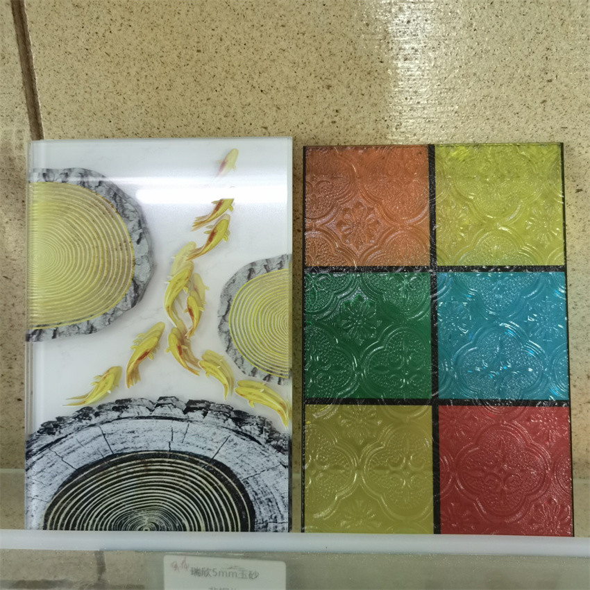 SGCC Decorative Tempered Art Glass 3D Digital Printed UV Printing
