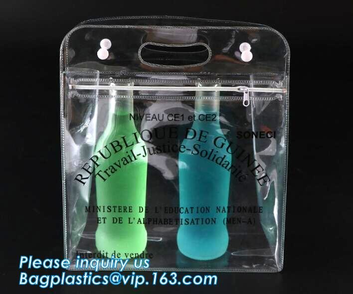 Polyester with PVC bottom material zip slider makeup pocket, friendly travel travel pvc cosmetic bag, Non-toxic odorless