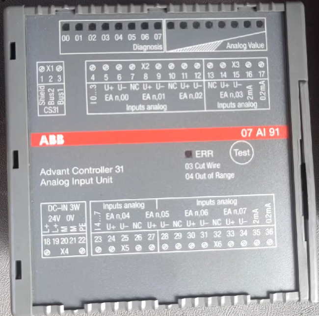 07AI91 GJR5251600R0202 ABB Analog input module High precision multi channel