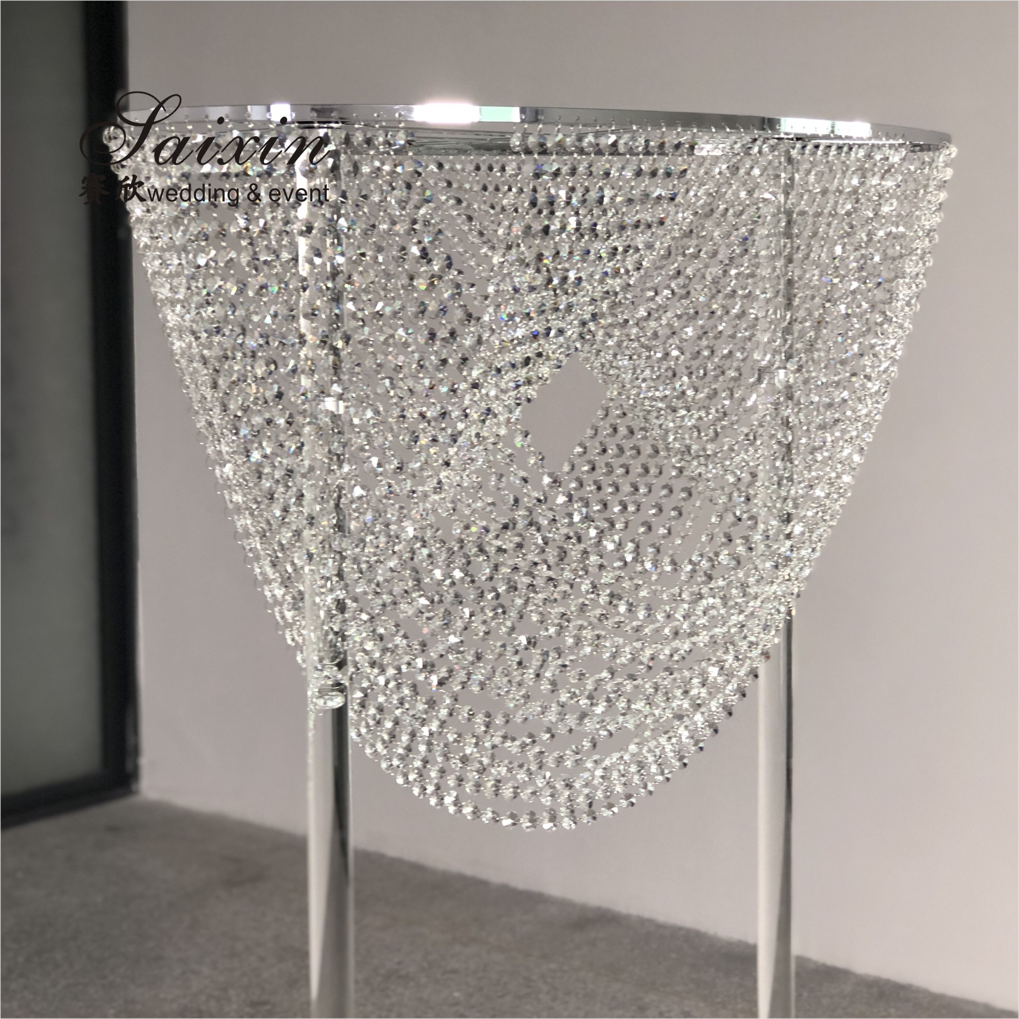 Diy Crystal Flower Stands For Weddings High Table Decor Decoration Event Arrangements