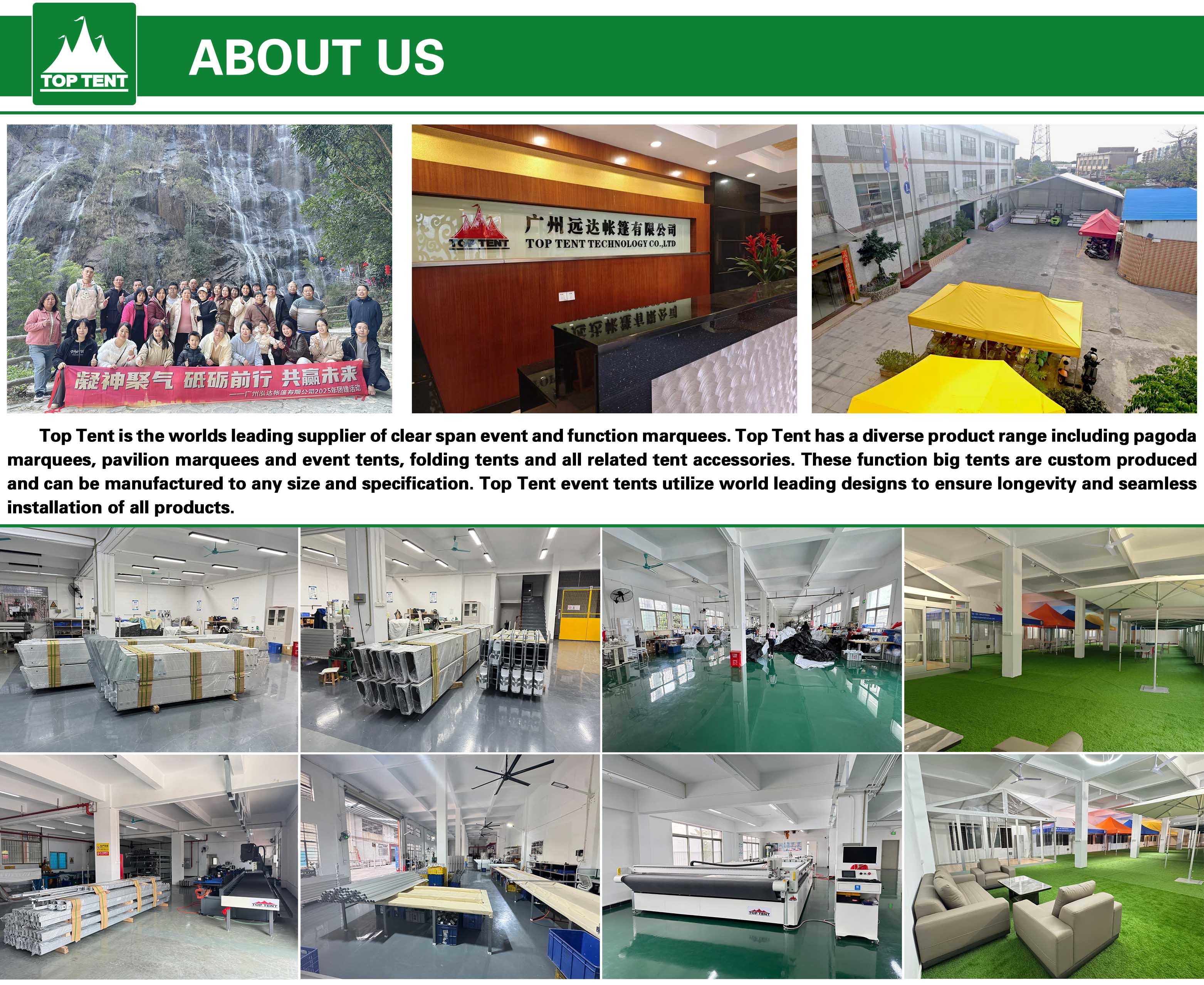Customizable Luxury TFS Outdoor Pavilion Tent With Expandable Clear Span Curved Roof