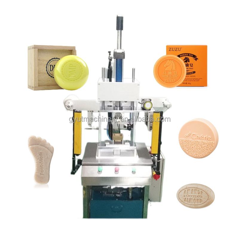 Soap Embossing Press Making Machine with Pneumatic Cutting and Logo Imprint Printing