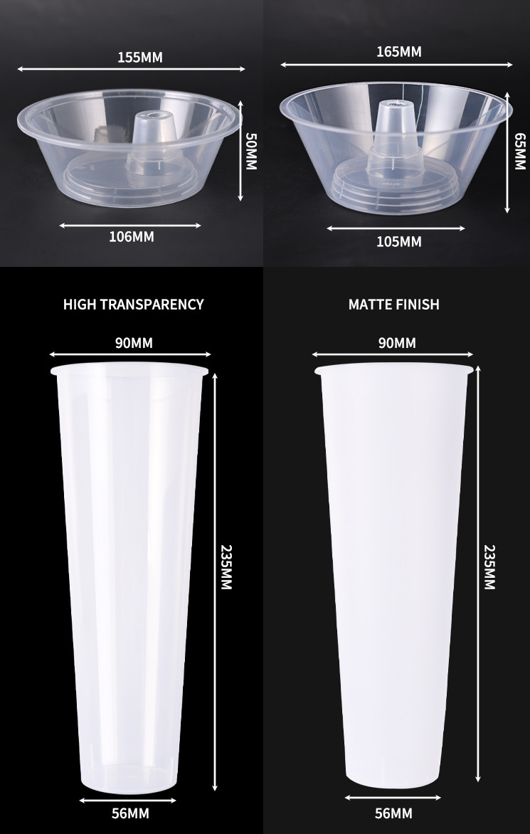 Disposable Hard Personalized Plastic Cups With Plastic Snack Food Bowl