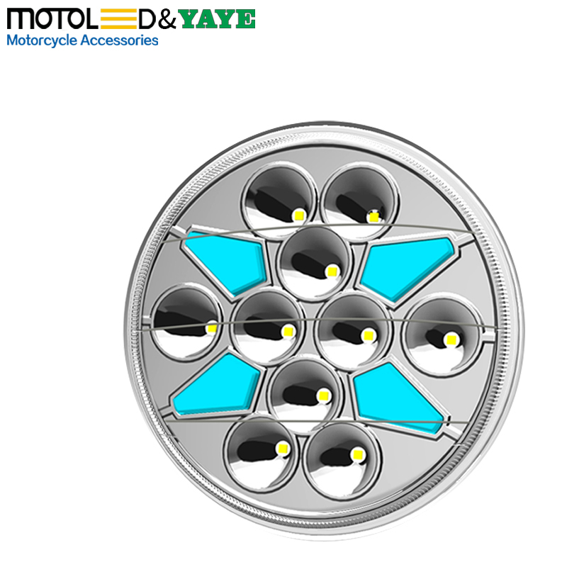 YAYE GN125 2 In 1IP67 High Brightness Round Motorcycle Headlight with DRL Turn Signal