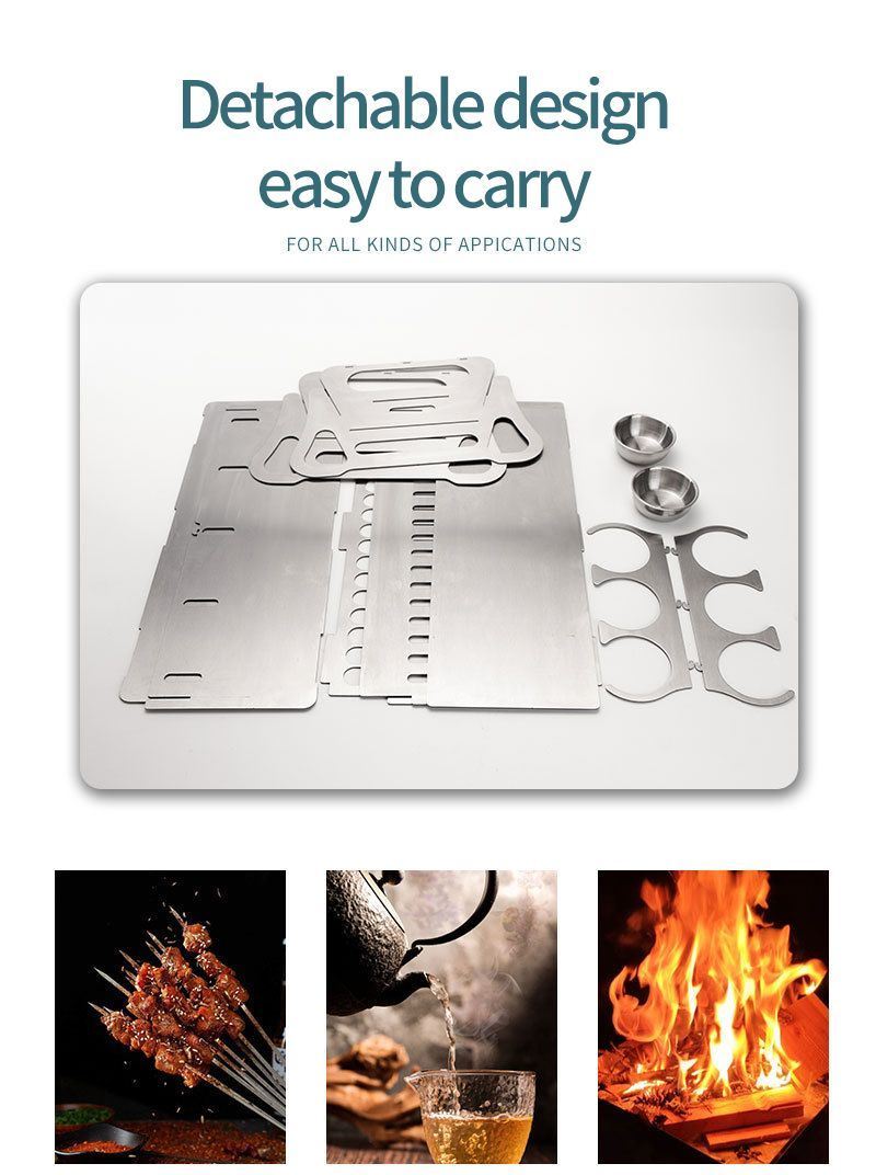 304 Stainless Steel Multi-Functional Cooking, Brewing Tea, and Heating BBQ Grill Stove