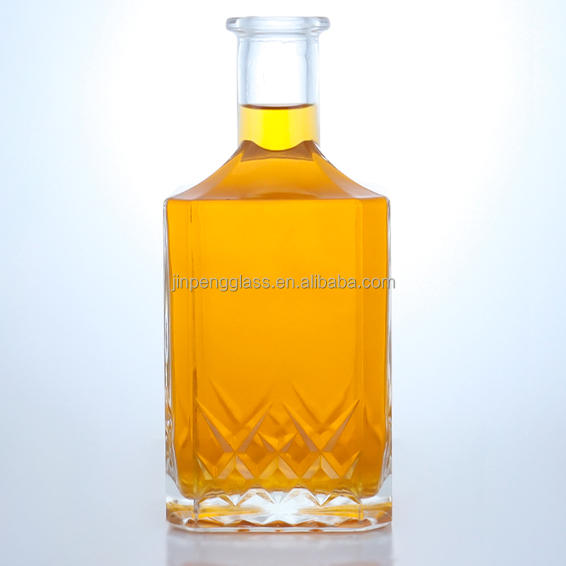 375ml 500ml 700ml 750ml 1000ml Oslo Liquor Gin Whisky Glass Vodka Bottle with Cork Lid