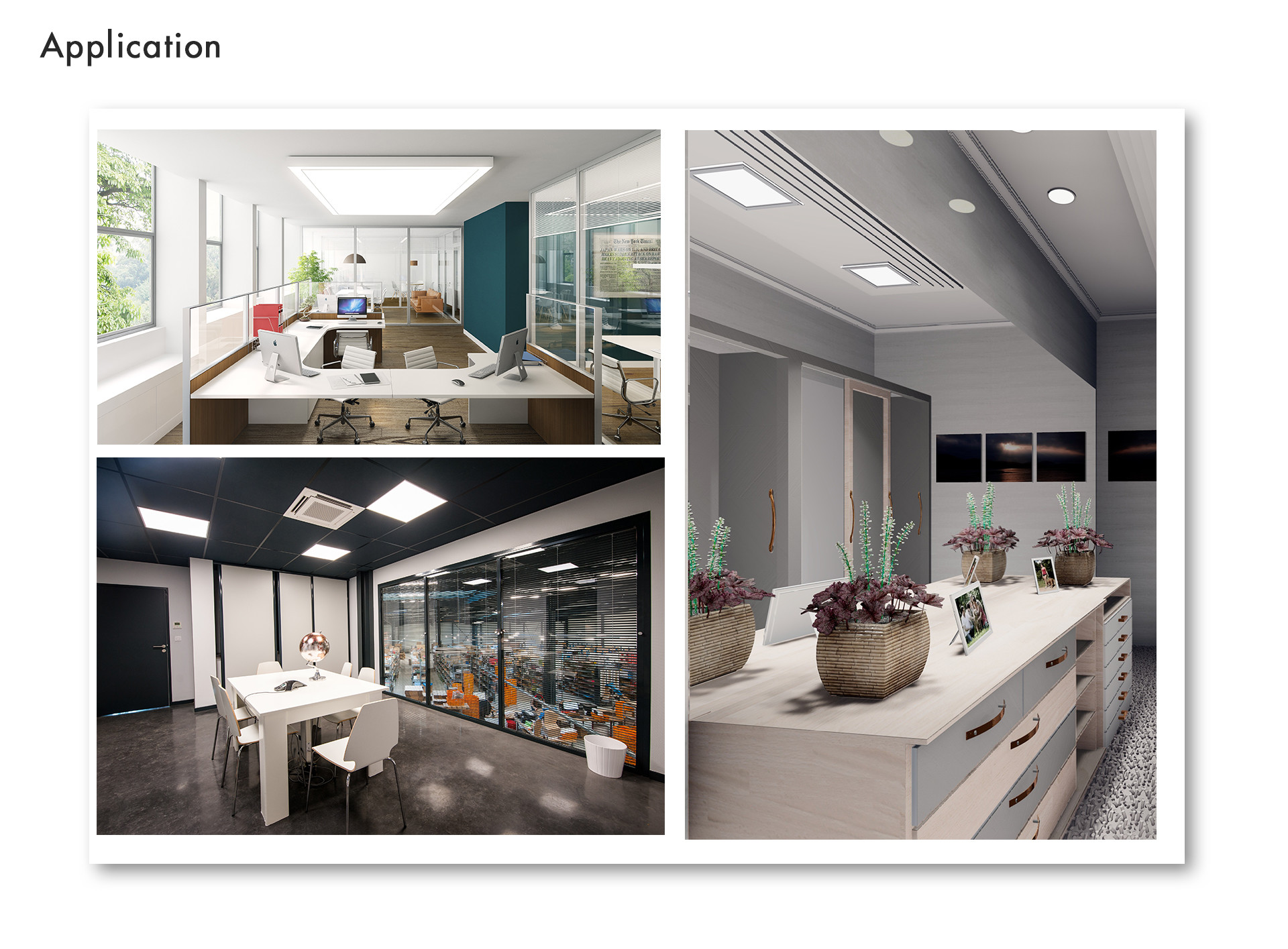 Smart office lighting backlit led panel light