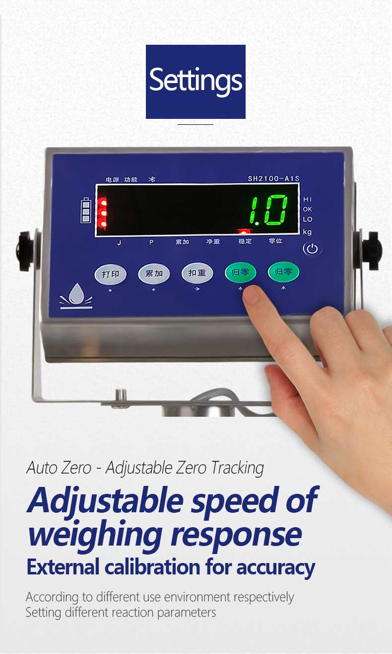 LED Display 300kg SOHE A1S Waterproof Scale for Food Factories 500*600mm Washable