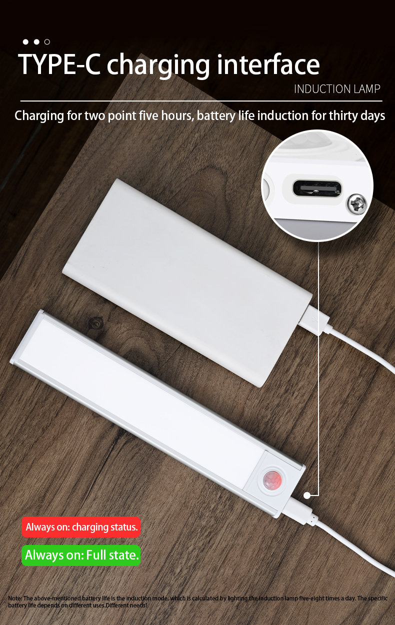 Indoor Battery Powered Motion Sensor Led Under Cabinet Lights 30000 Hours Working Time
