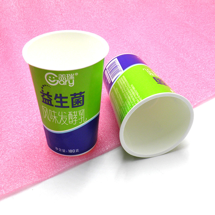 180ml Cold Drink PE Coating Paper Yogurt Cup Food Grade With Foil Lid