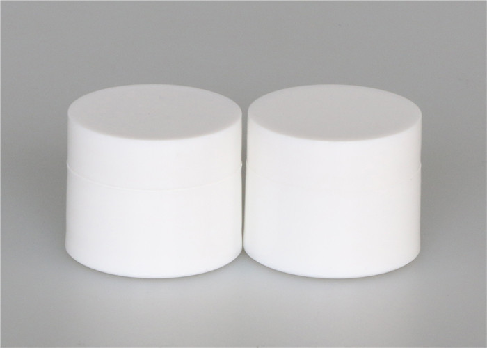 Plastic cosmetic jars 15g , double wall white PP cream jars
