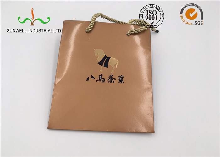 Printed Custom Made Cardboard Shopping Bags , Paper Gift Bags Easily Folding