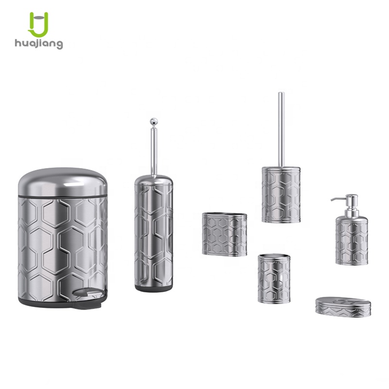 Matt Finished Bathroom Waste Bin With Dispenser And Induction Type Stainless Steel Trash Can From Football Series