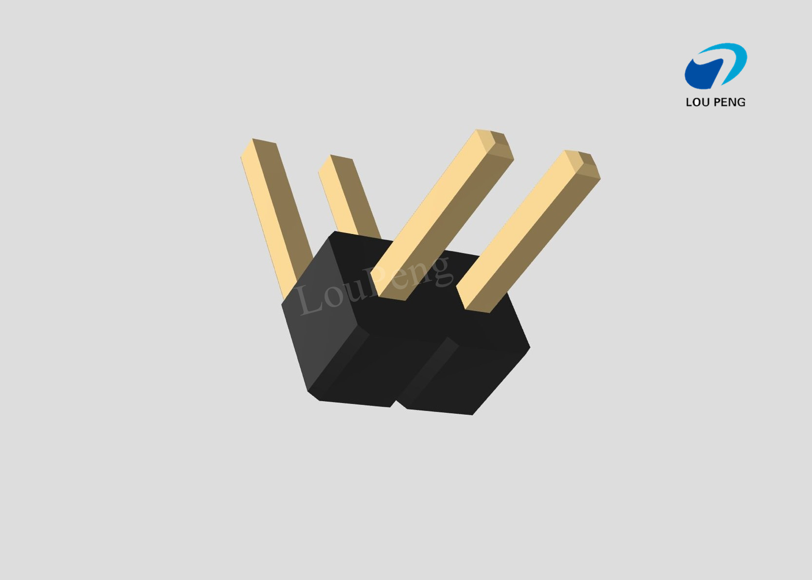 Pin Header 1x02pin 1.00mm pitch horizontal