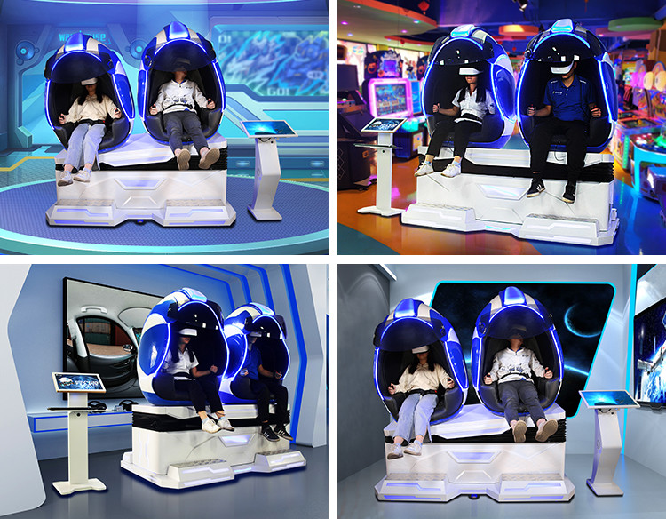 2 Seats Virtual Reality Game Machine Motion Simulator 9D Vr Egg Chair