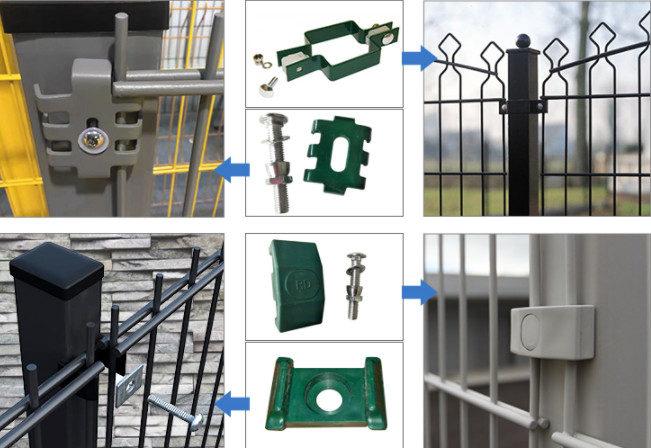 Low Carbon Steel 2.5m Width Twin Mesh Fencing Pvc Coated 8/6/8 2d Wire Green Color