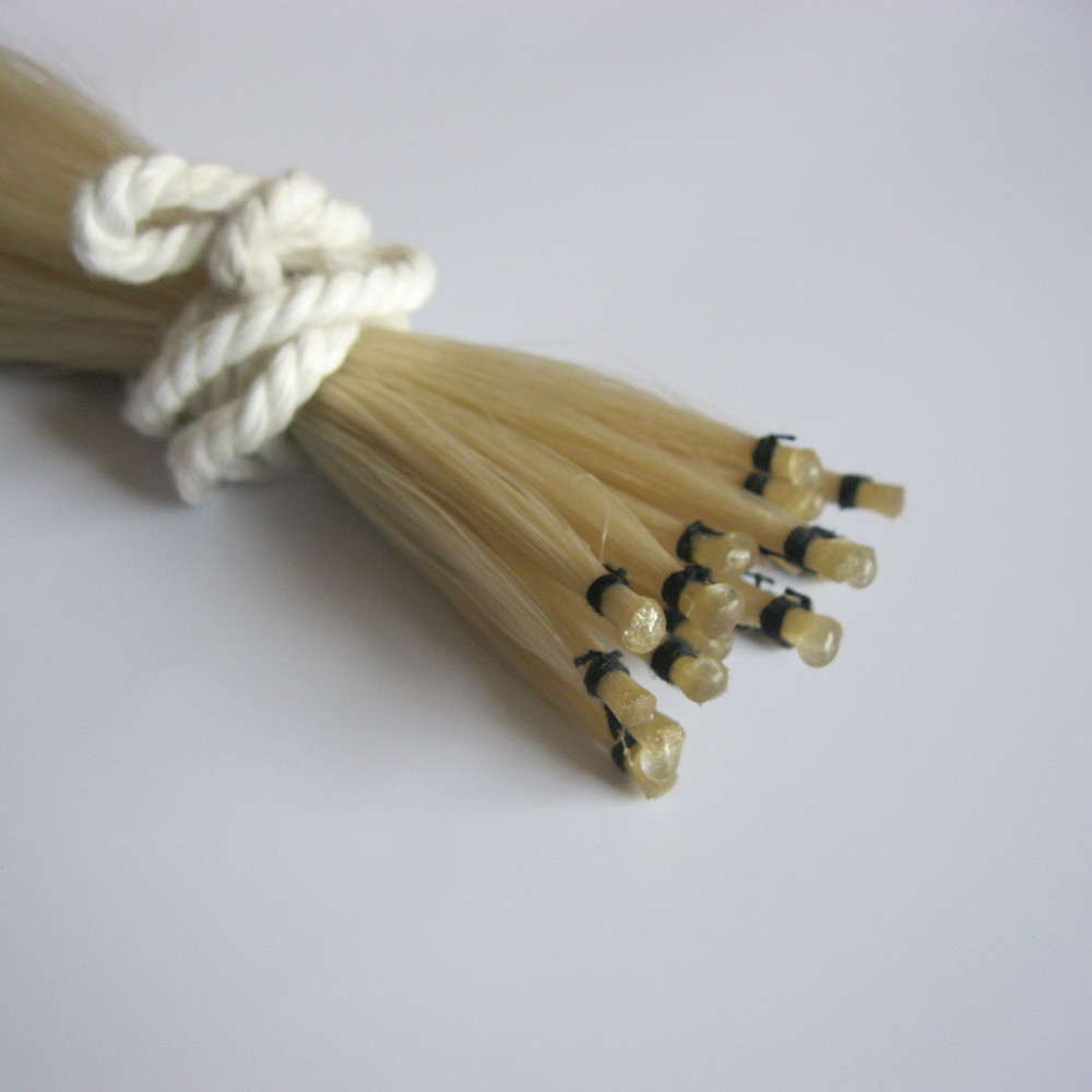 32 inch white double drawn horse tail hair for bow hair manufacture