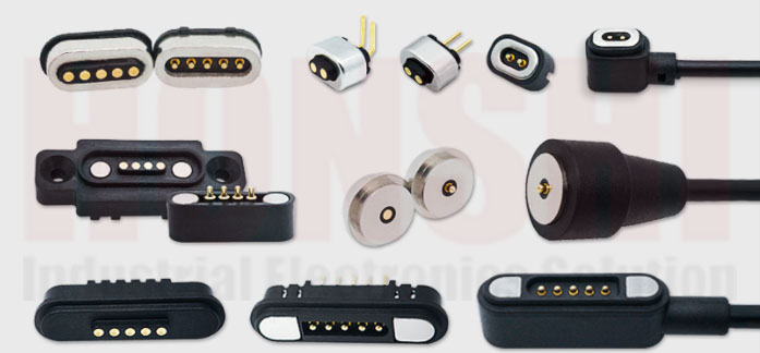 8pin Magnetic Connector Male Female Pogo Pin Connector For Pcb Board