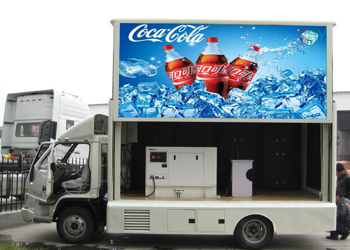 High Flatness Truck Mounted LED Display Screen PH8mm Sharp Image Energy Saving