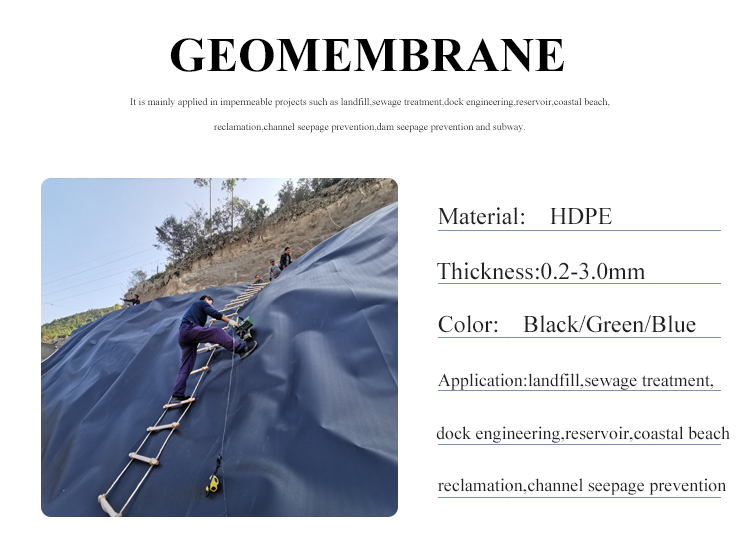 GB/ASTM GRI-GM13 Standard Pond Fish Liner Cistern Geomembrane for Industrial Design