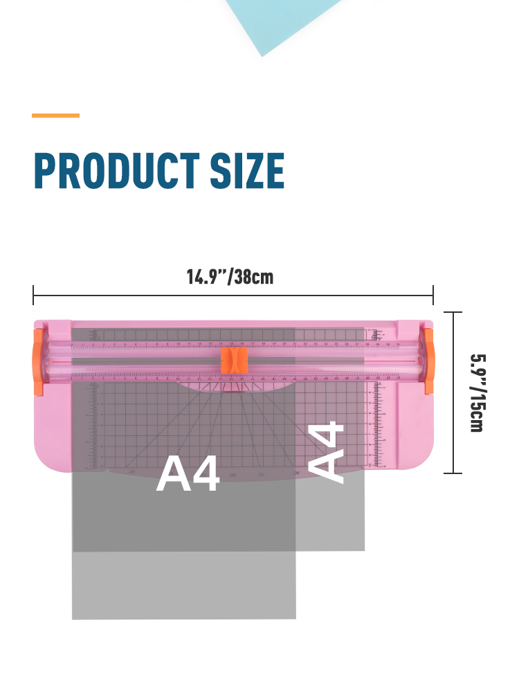 12 Inch Mini Slide Paper Trimmer with Folding Ruler Cutting size A4 12" 380*150*35mm