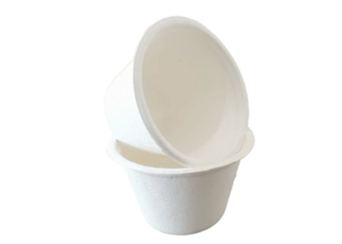 4oz White Portion Biodegradable Cups And Lids