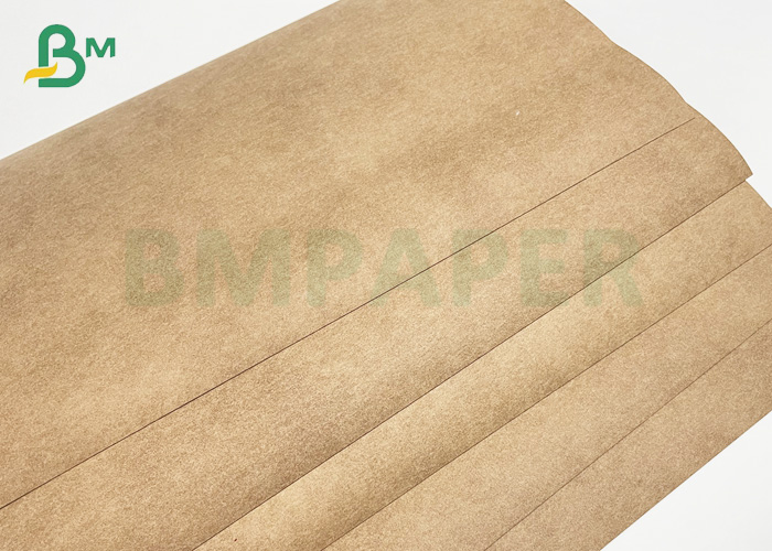 0.55MM Washable Brown And White Kraft Paper Fabric With Roll Packaging