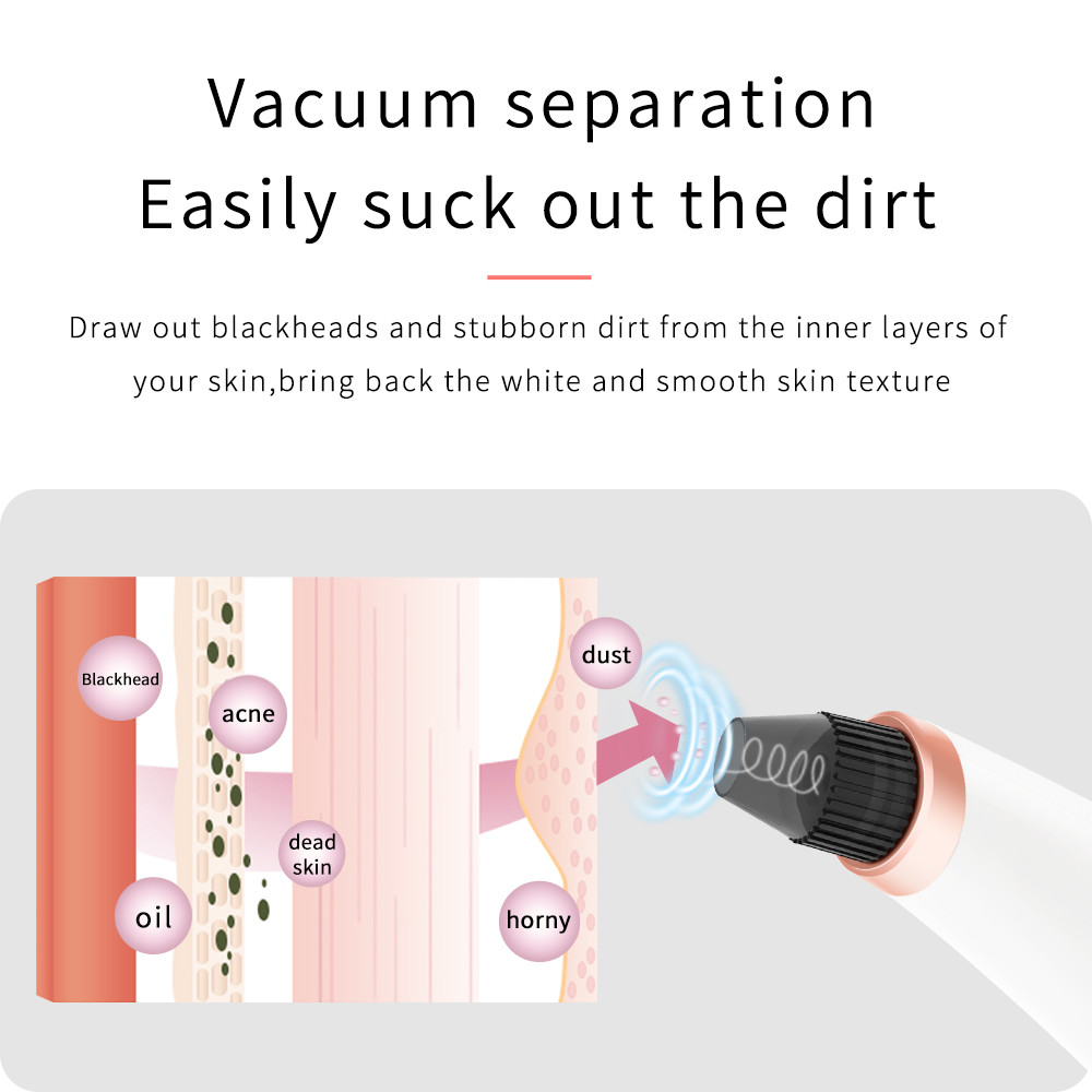 Pimple Skin Treatment Blackhead Remover Machine Pore Vacuum Cleaner Rechargeable