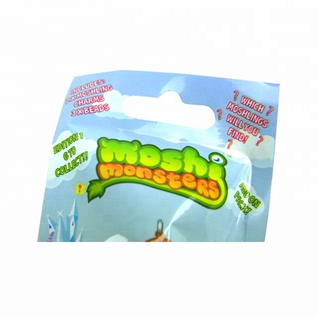 oem customized gravure printing Aluminum Foil toy packing 3 side seal bag