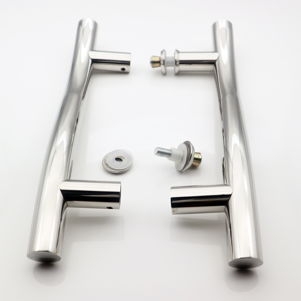 SUS304 Stainless Steel H Type Glass Door Handle Sample 1-3 Working Days Finish SSS/PSS
