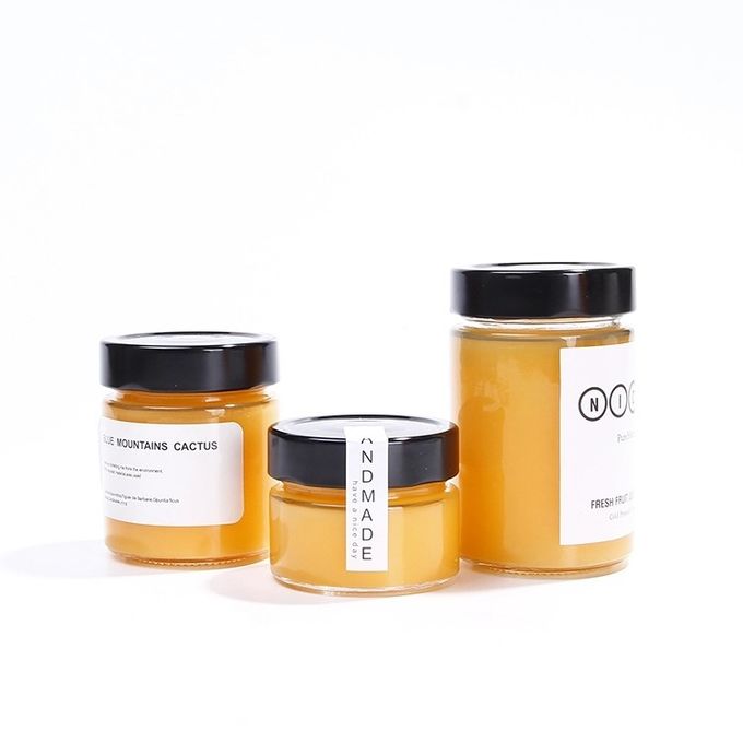 Clear 314ml 580ml Glass Storage Jars For Canning Food Jam